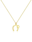 Lucky Charm Nal Yonca Minimal Kadın Gümüş Kolye thumbnail 1