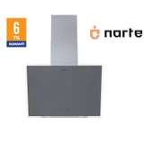 NARTE-H20160S 60CM GRİ CAM EĞİMLİ DAVLUMBAZ - 6 YIL GARANTİLİ thumbnail 1