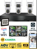 O-KM VISION 6 Kameralı WİFİ Güvenlik Kamerası Seti 19'' Monitör NVR Kayıt Cihazı (256GB SSD Dahil) thumbnail 1