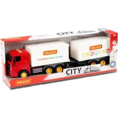 Polesie City-2 Sürtmeli Çift Dorse Tır Işıklı Sesli Beyaz Kabin Kutuda 96388 thumbnail 2