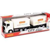 Polesie City-2 Sürtmeli Çift Dorse Tır Işıklı Sesli Beyaz Kabin Kutuda 96388 thumbnail 1