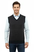 Erkek V Yaka Süveter Çelik Örgü Regular Kalıp 5206H BGL-ST04841 thumbnail 4
