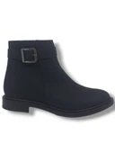 Zerhan 801 Kadın Siyah Tokalı Fermuarlı Büyük Numara Bot 41 42 thumbnail 1