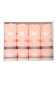 Vos Versa Bursa Varak Serisi 50x90cm %100 Pamuk 4lü Yüz Havlusu Somon VVHM0027 thumbnail 1