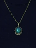 Doğal Taş Yeşil Akik Doğal Taşlı Kadın Doğal Taş Otantik Kolye euk27ya thumbnail 2