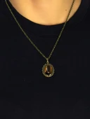 Doğal Taş Kaplangözü Doğal Taşlı Kadın Doğal Taş Otantik Kolye euk27kg thumbnail 3