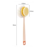 Banyo Lifi ve Süngeri 2 si 1 Arada Çift Taraflı Uzun Saplı Fırçalı Banyo Vücut Sırt Fırçası Banyo Lifi thumbnail 4