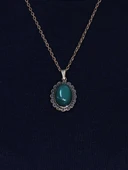 Doğal Taş Yeşil Akik Doğal Taşlı Kadın Doğal Taş Otantik Kolye euk27bya thumbnail 2