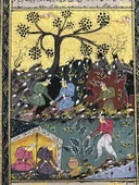 Saray Süvarilerinin Bahar Merasimi Adlı El Yapımı Minyatür Resim 28x18 cm thumbnail 2