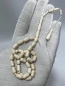 Kesme Fildişi Tesbih 12,39 Gram - Koleksiyonluk Fil Dişi Tespih thumbnail 3