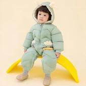 Bebek Fermuarlı Kozmonot Tulum Yeşil 80 Beden thumbnail 5