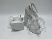 Ayakkabı Tutkusu Stilo İnci Kaplama Kalın Topuk Gelin Ayakkabısı 39 Numara thumbnail 6