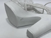 Ayakkabı Tutkusu Stilo İnci Kaplama Kalın Topuk Gelin Ayakkabısı 39 Numara thumbnail 7