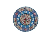 Çini Boyama Kabartma Duvar Saat 25cm - Çini Saat thumbnail 1