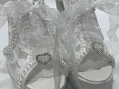 Ayakkabı Tutkusu Stilo İnci Kaplama Kalın Topuk Gelin Ayakkabısı 39 Numara thumbnail 4