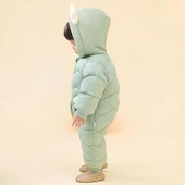 Bebek Fermuarlı Kozmonot Tulum Yeşil 80 Beden thumbnail 4