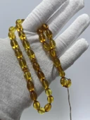 Doğal Kaya Damla Kehribar Tesbih 33lük 16,16 Gram thumbnail 1