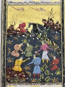 Kadim Ormana Gelen Elçiler Adlı El Yapımı Minyatür Resim 28x17 cm thumbnail 2