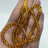 Doğal Kaya Damla Kehribar Tesbih 99luk 6,6mm 17,40 Gram thumbnail 6