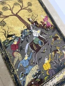 Zamanın Avla Temyizi Adlı El Yapımı Minyatür Resim 28x17,5 cm thumbnail 3