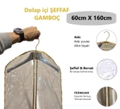 Gardırop İçi Askılık yuvalı En:60 x Boy: 160cm - Dolap içi ŞEFFAF varaklı Gamboç (1adet) thumbnail 1