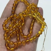 Doğal Kaya Damla Kehribar Tesbih 99luk 6,6mm 17,40 Gram thumbnail 4