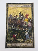 Altın Ormanda Cenk Adlı El Yapımı Minyatür Resim 28,5x17,5 cm thumbnail 5