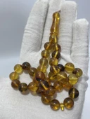 Su Damlası Doğal Kaya Damla Kehribar Tesbih 33lük 17,53 Gram thumbnail 3