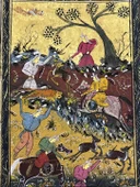 Sessiz Zaferin Süvarileri Adlı El Yapımı Minyatür Resim 28,5x17,5 cm thumbnail 2