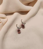 Küpe Zultanit Oval 925 Ayar Gümüş Renk Değiştiren Sultanit Sallanır Küpe thumbnail 6