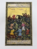 Kadim Ormana Gelen Elçiler Adlı El Yapımı Minyatür Resim 28x17 cm thumbnail 1