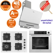 Ferre FryART & SilentArt PELE /Sessiz Beyaz Ankastre Set ( D081-SA + XE64CB + SC406-WFA wok ) thumbnail 1