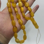 Doğal Kaya Damla Kehribar Tesbih 31lik 54,50 Gram thumbnail 6