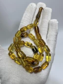 Kapsül Kesim Doğal Kaya Damla Kehribar Tesbih 33lük 22,70 Gram thumbnail 3