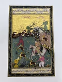 Avla Başlayan Sefer Adlı El Yapımı Minyatür Resim 27,5x17,5 cm thumbnail 1