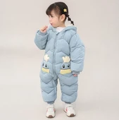 Bebek Fermuarlı Kozmonot Tulum Mavi 80 Beden thumbnail 2