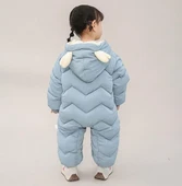 Bebek Fermuarlı Kozmonot Tulum Mavi 90 Beden thumbnail 4