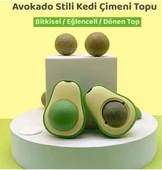 Avokado Şeklinde Catnipli Doğal Kedi Yalama Topu 6 Cm thumbnail 1