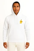 Kapüşonlu Pikachu Cep Baskılı Unisex Sweatshirt thumbnail 3