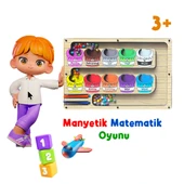 TİNEKE  Manyetik Eğitici Renkli Sayma ve Eşleştirme Labirenti Eğitim Oyuncağı - Ahşap Montessori Oyunu Kova thumbnail 1