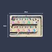 TİNEKE  Manyetik Eğitici Renkli Sayma ve Eşleştirme Labirenti Eğitim Oyuncağı Ahşap Montessori Oyunu Dinozor thumbnail 5