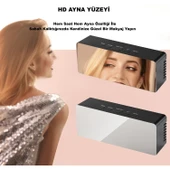 HyMark Dijital Çalar Saat Usb/Pil Aynalı LED Termometre Alarm Gece Modlu Eletronik Saat thumbnail 4