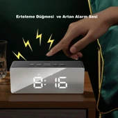 HyMark Dijital Çalar Saat Usb/Pil Aynalı LED Termometre Alarm Gece Modlu Eletronik Saat thumbnail 2