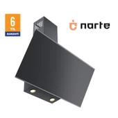 NARTE -H20090SX 90 CM Gri Cam Inox Çıtalı Eğimli Davlumbaz - 6 YIL GARANTİLİ thumbnail 2