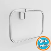 Metal Havluluk Sağlam Vidalı Krom Renk Aparat Banyo Mutfak Lavabo Havlu Standı Paslanmaz thumbnail 1