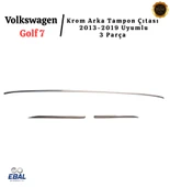 Vw Golf 7 Uyumlu Krom Arka Tampon Çıtası 3 Parça 2013-2019 P.çelik thumbnail 3