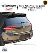 Vw Golf 7 Uyumlu Krom Arka Tampon Çıtası 3 Parça 2013-2019 P.çelik thumbnail 2