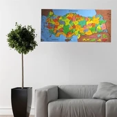 CNGSTORE® Renkli Türkiye Haritası Manyetik Yapıştırıcı Gerektirmeyen Duvar Stickerı 118 CM * 56 CM thumbnail 5
