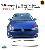 VW Polo 6 HB Krom Far Kaşı 2 Parça 2018 Ve Üzeri P. Çelik thumbnail 1