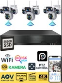 ST-RX OPTIMA 12 Kameralı WİFİ Kablosuz Güvenlik Kamerası Seti NVR Kayıt Cihazı (256GB SSD Dahil) thumbnail 1